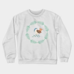 Retro Bird Ornament Crewneck Sweatshirt